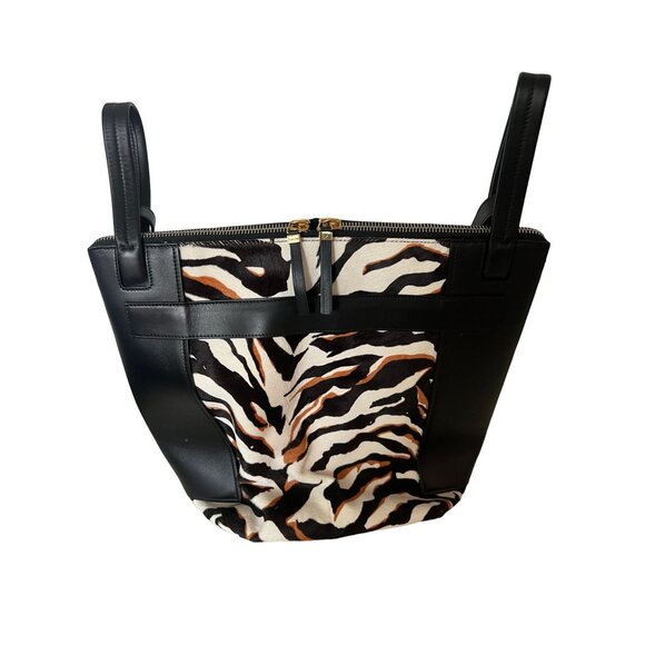 BALENCIAGA Limited Bergdorf Goodman 111th Aniv Zebra CalfHair Kendall Bucket Bag - Picture 12 of 16